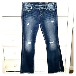 Silver Twisted Bootcut Jean's